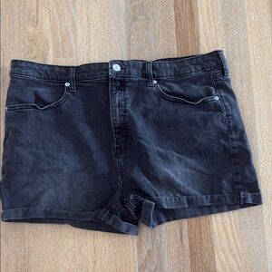 Black Denim Women's Shorts